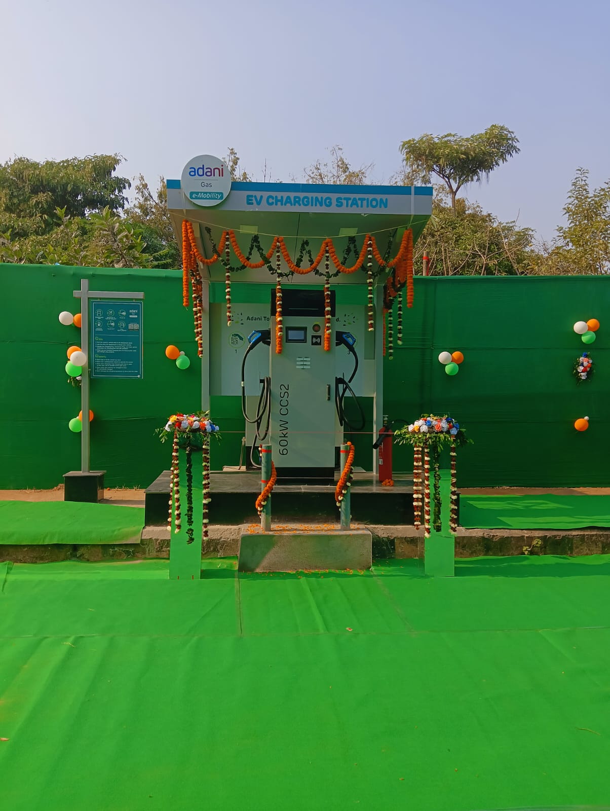 Adani Total Energies EV Charging Station inauguration — 60kW CCS2 charger